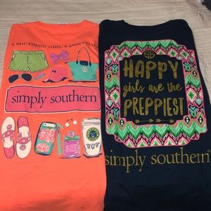 TWO Simply Southern shirts